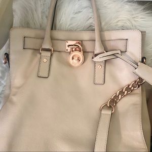 Michael Kors Cream Hamilton North-South Tote